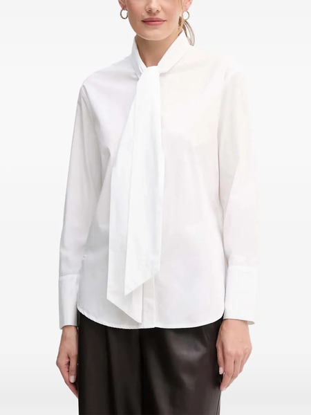  Oui Tie Neck Blouse - White 