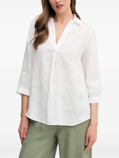  Oui V-neck Shirt - White 