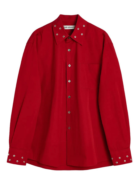  Our Legacy Above Eyelet Shirt - Red 