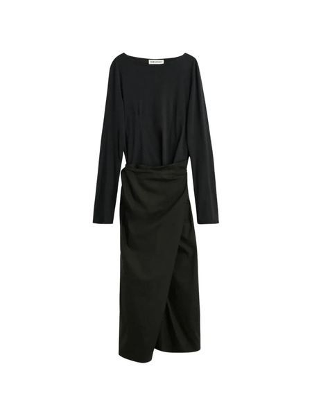  Our Legacy Asymmetric Draped Dress - Black 