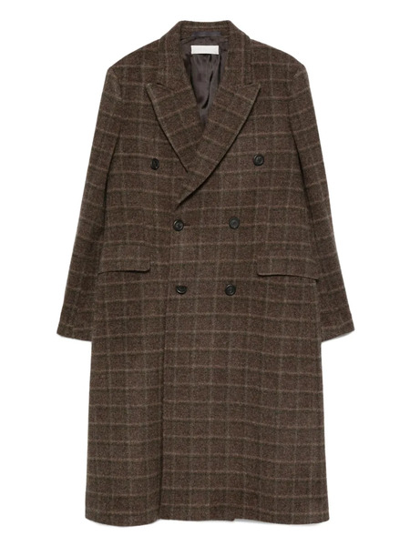  Our Legacy Checked Double-breasted Coat - Brown 