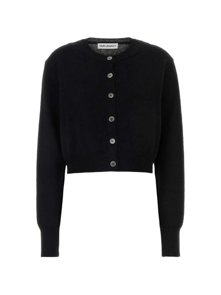  Our Legacy Cropped Buttoned Cardigan - Black 