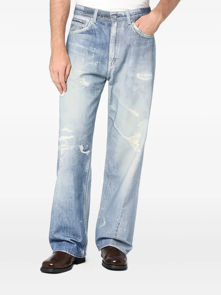  Our Legacy Distressed-effect Cotton Jeans - Blue 