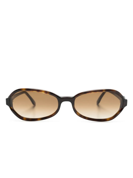  Our Legacy Drain Tortoiseshell Oval-frame Sunglasses - Brown 