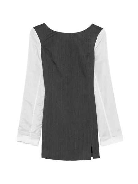  Our Legacy Firm Pinstripe Mini Dress - Grey 
