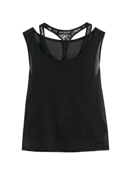  Our Legacy Lace-trim Tank Top - Black 