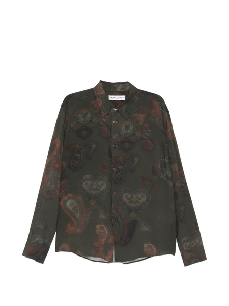  Our Legacy Paisley Buttoned Shirt - Brown 