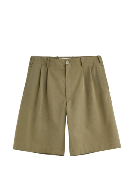  Our Legacy Ponte Pleated Shorts - Green 