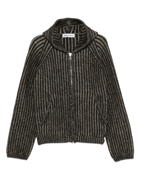  Our Legacy Striped Knitted Hoodie - Brown 