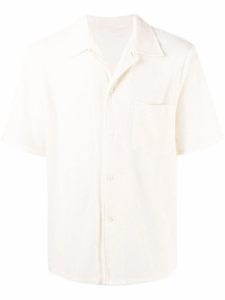  Our Legacy Textured-finish Short-sleeve Shirt - Neutrals 