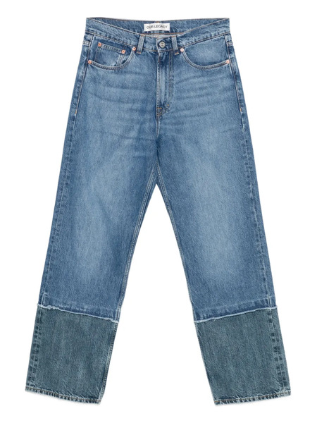  Our Legacy Third Cut Contrast-hem Jeans - Blue 