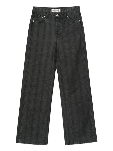  Our Legacy Vast Cut Coated Herringbone Jeans - Black 