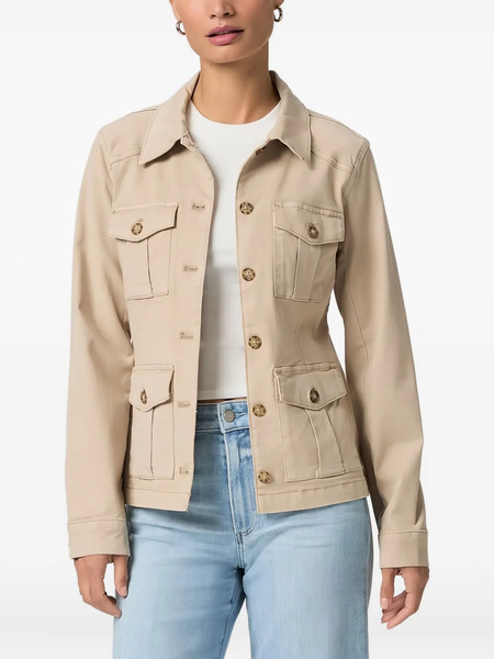  Paige Button-fastening Flap-pocket Jacket - Neutrals 