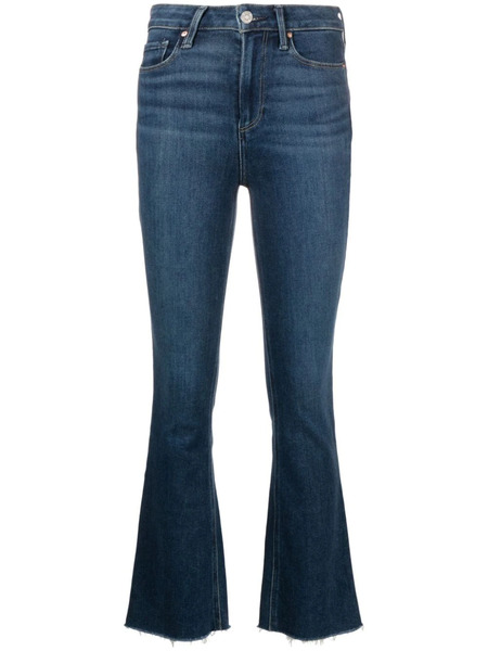  Paige Claudine Raw Cut-hem Jeans - Blue 