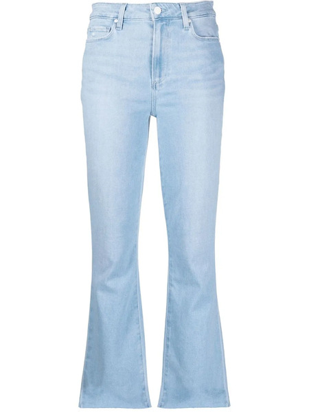  Paige Cropped Flared Jeans - Blue 