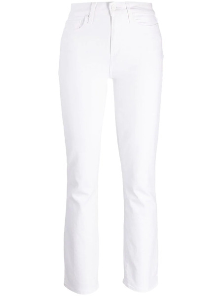  Paige Slim-cut High-waist Jeans - White 