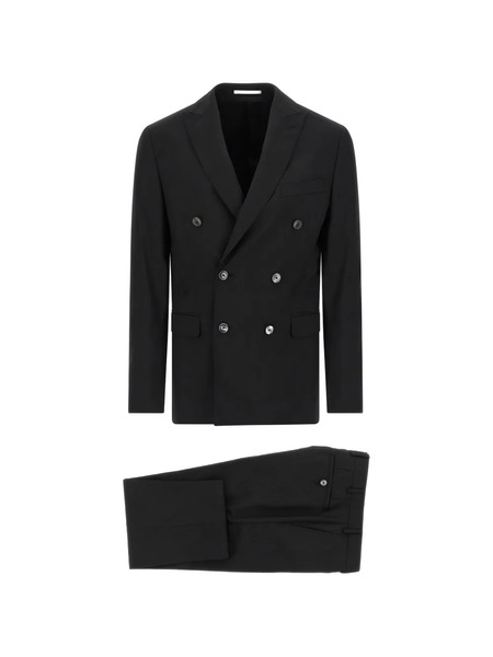  Pal Zileri Double-breasted Wool Suit - Black 