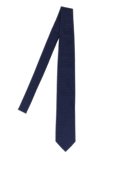  Pal Zileri Patterned Silk Tie - Blue 