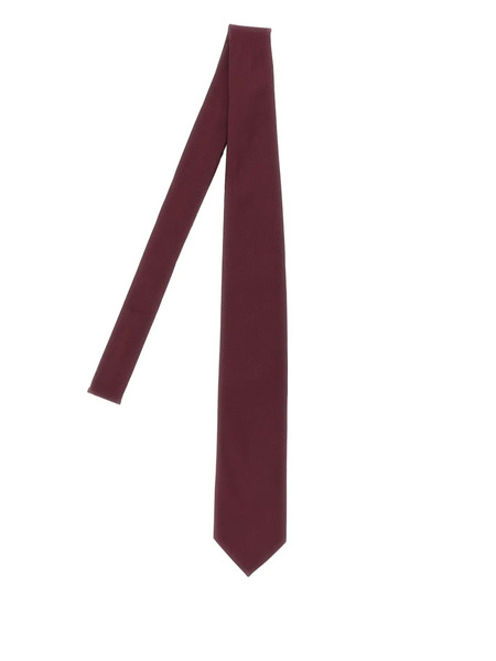  Pal Zileri Ribbed Silk Tie - Red 