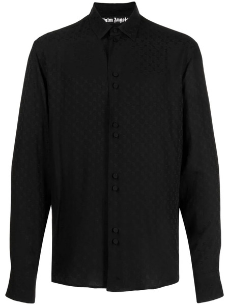  Palm Angels All-over Monogram Shirt - Black 