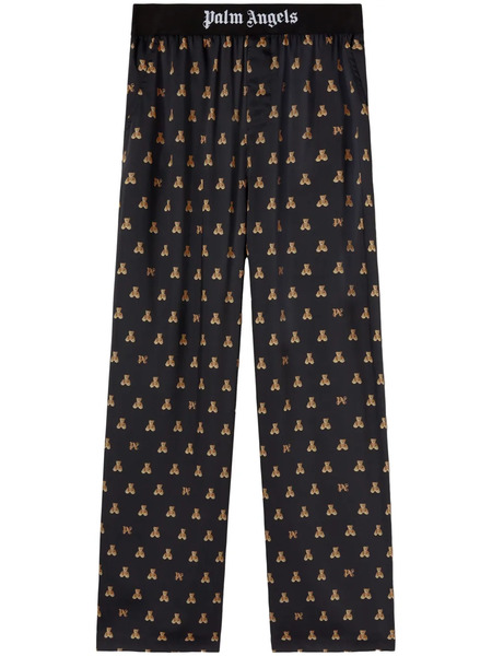  Palm Angels Bear Monogram Trousers - Black 