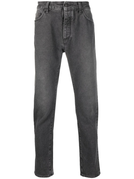  Palm Angels Black Logo Print Straight Leg Jeans 
