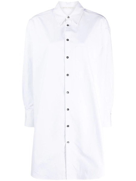  Palm Angels Button-up Shirtdress - White 