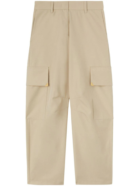  Palm Angels Carrot-cut Cotton Trousers - Neutrals 