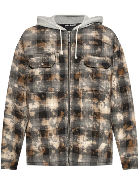  Palm Angels Check-pattern Shirt Jacket - Brown 