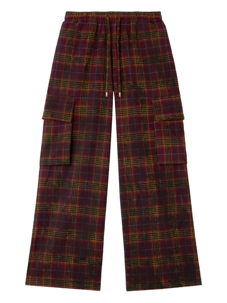  Palm Angels Checked Cargo Pants - Red 