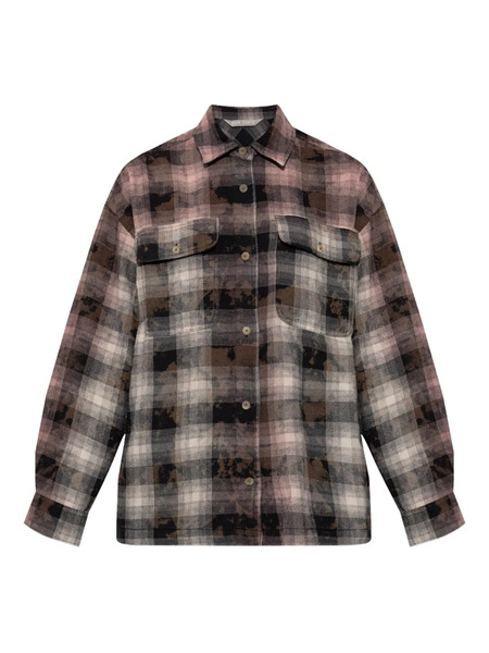  Palm Angels Checked Pocket Shirt - Grey 