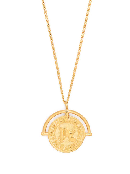  Palm Angels Chevalier Monogram Necklace - Gold 