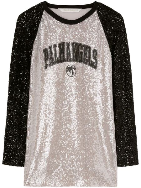  Palm Angels College Palm Mini Dress - Grey 