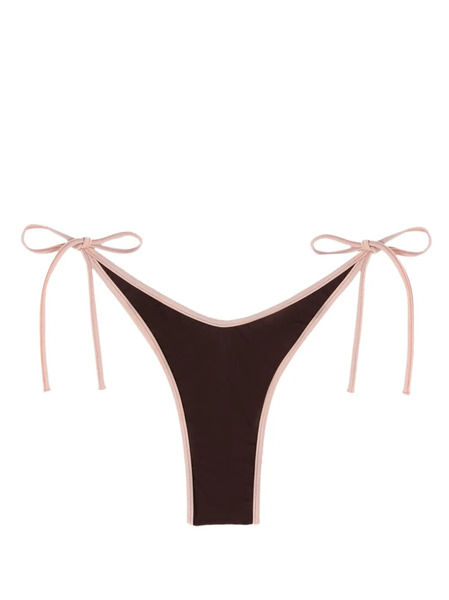  Palm Angels Contrast-trimmed Bikini Bottoms - Brown 