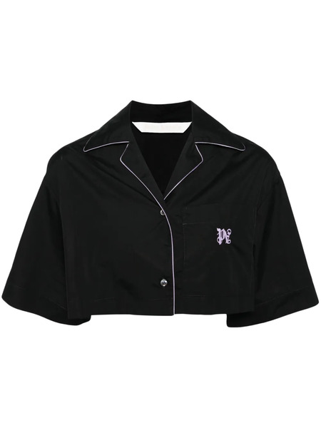  Palm Angels Cropped Shirt - Black 