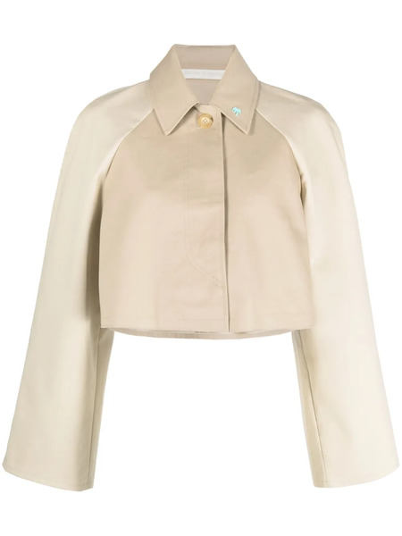  Palm Angels Cropped Trench Coat - Neutrals 