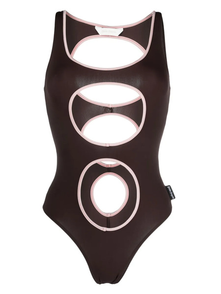  Palm Angels Cut-out Swimsuit - Brown 