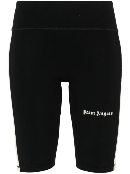  Palm Angels Cyclist Track Logo-printed Shorts - Black 