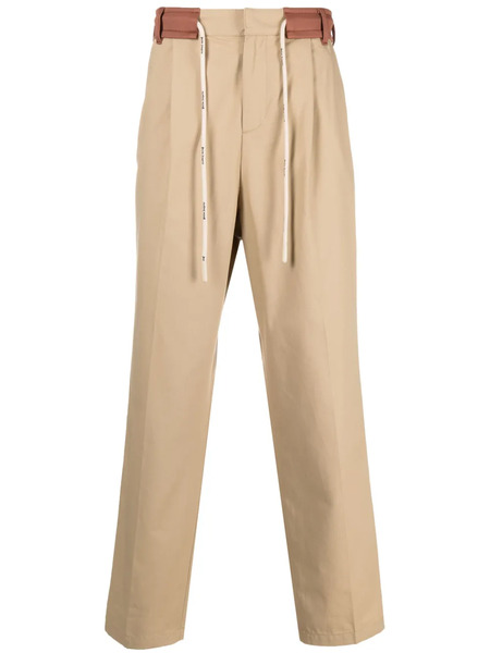  Palm Angels Drawstring Side Stripe Track Pants - Neutrals 