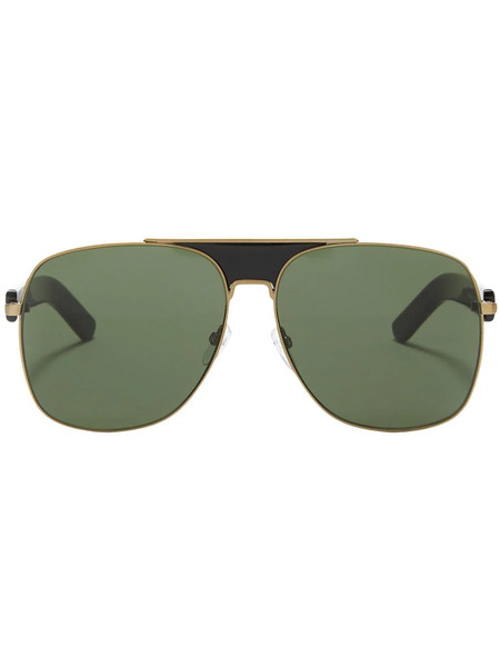  Palm Angels Eyewear Bay Pilot-frame Sunglasses - Green 