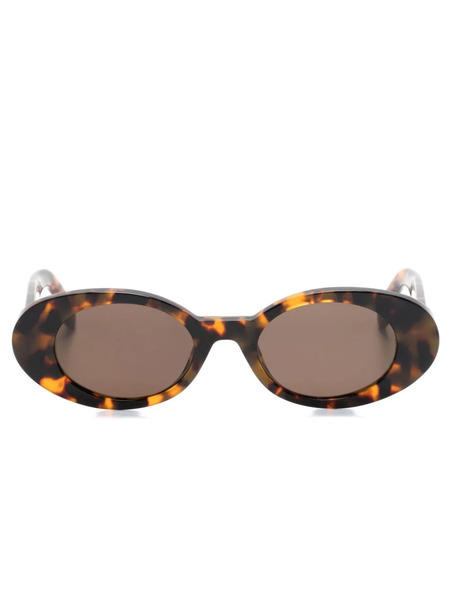  Palm Angels Eyewear Gilroy Oval-frame Sunglasses - Brown 