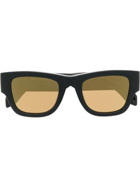  Palm Angels Eyewear Logo-print Sunglasses - Black 