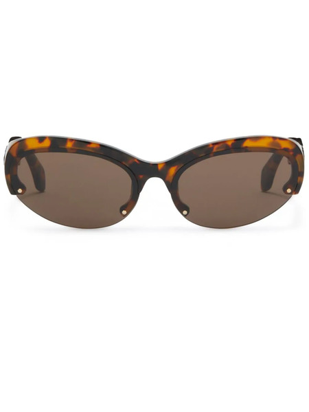  Palm Angels Eyewear Palmdale Oval-frame Sunglasses - Brown 