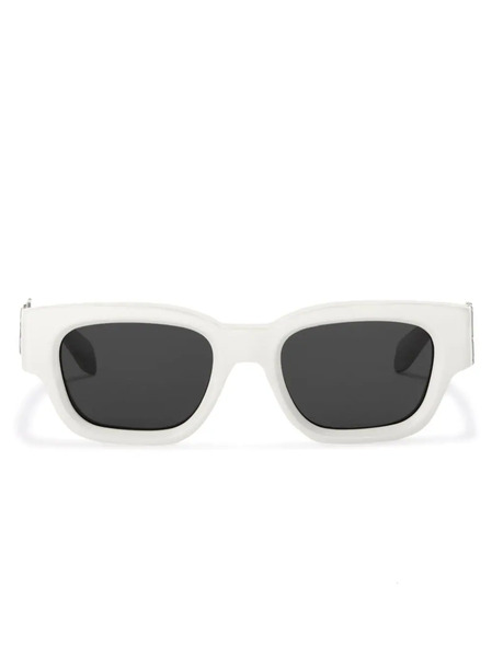  Palm Angels Eyewear Posey Rectangular-frame Sunglasses - White 