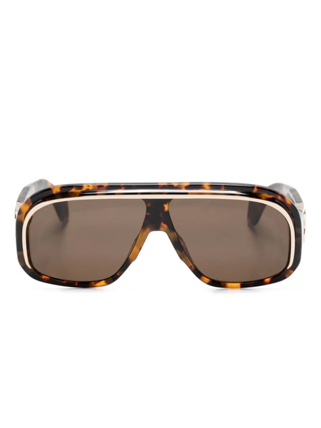  Palm Angels Eyewear Tortoiseshell Pilot-frame Sunglasses - Brown 