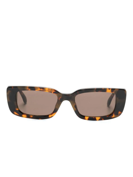  Palm Angels Eyewear Yosemite Rectangle-frame Sunglasses - Brown 