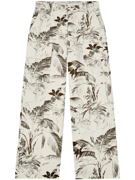  Palm Angels Jungle Wide-leg Cargo Trousers - Neutrals 