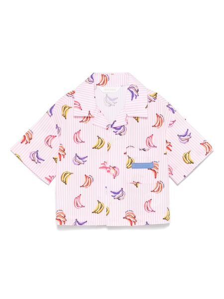  Palm Angels Kids Bananas Shirt - Pink 