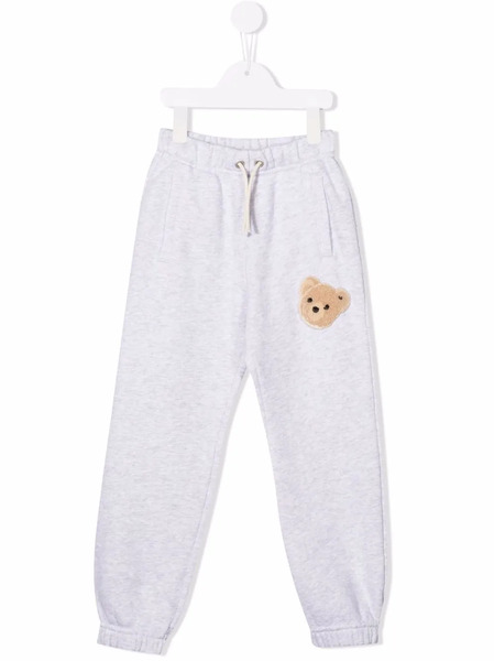  Palm Angels Kids Bear Motif Track Pants - Grey 
