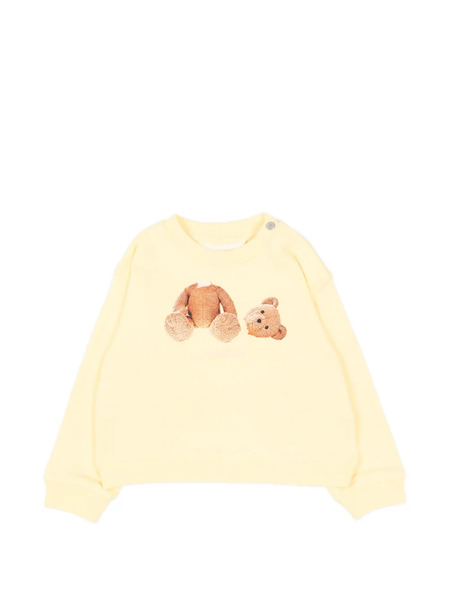  Palm Angels Kids Bear-print Sweatshirt - Yellow 